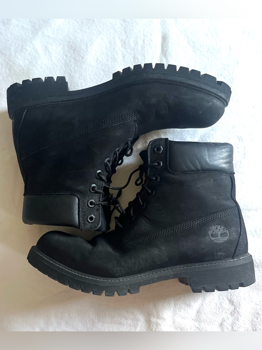Timberland 6-Inch Men’s Premium Leather Waterproof Boot In "Black Nubuck" SZ 9M